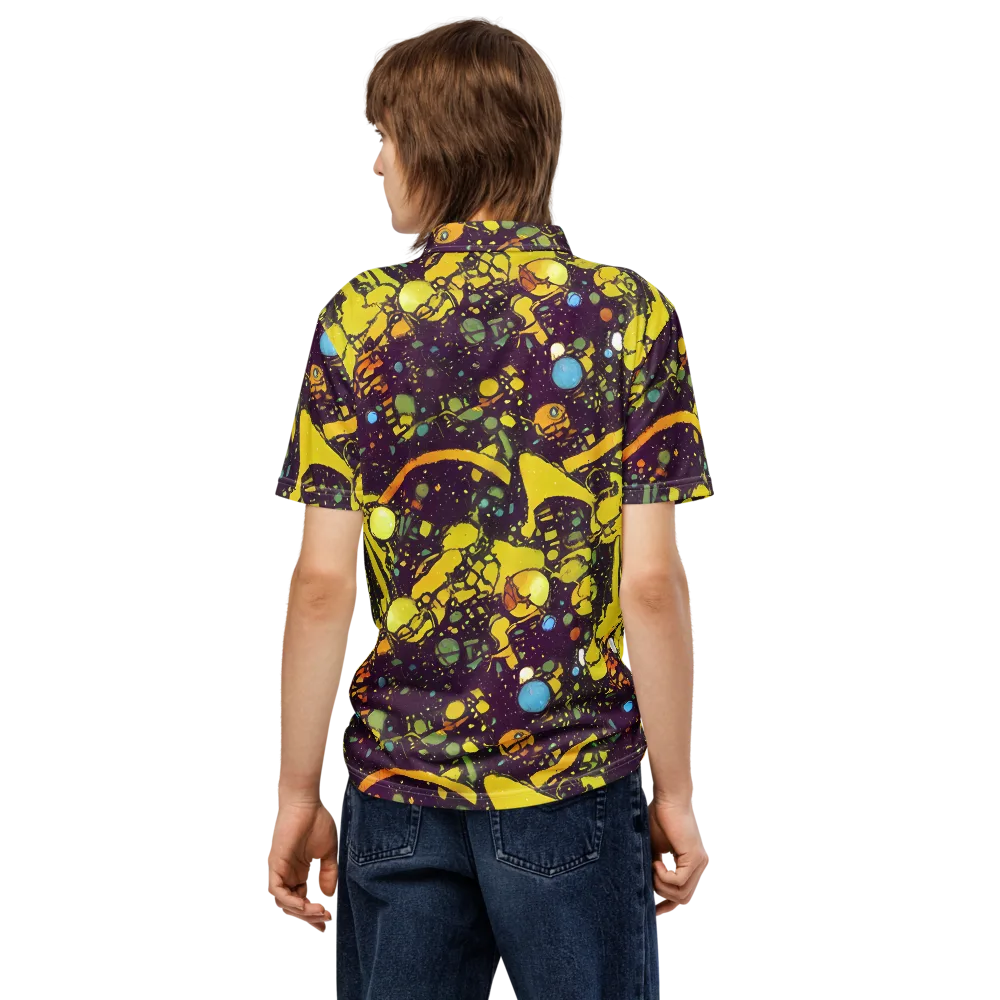 Orbital Ink on Men's Slim Fit Polo Shirt — Back