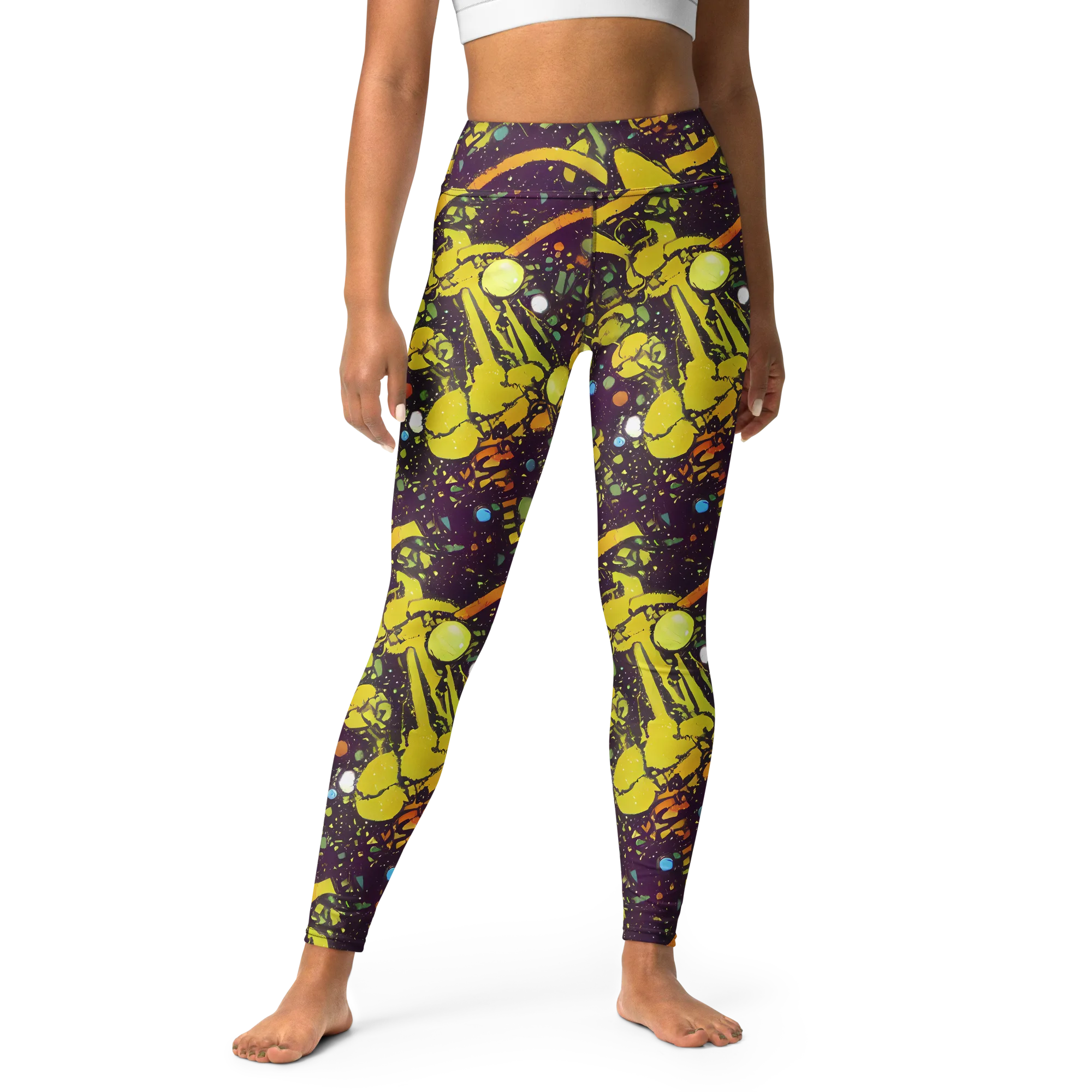 Orbital Ink on Yoga Leggings — Front