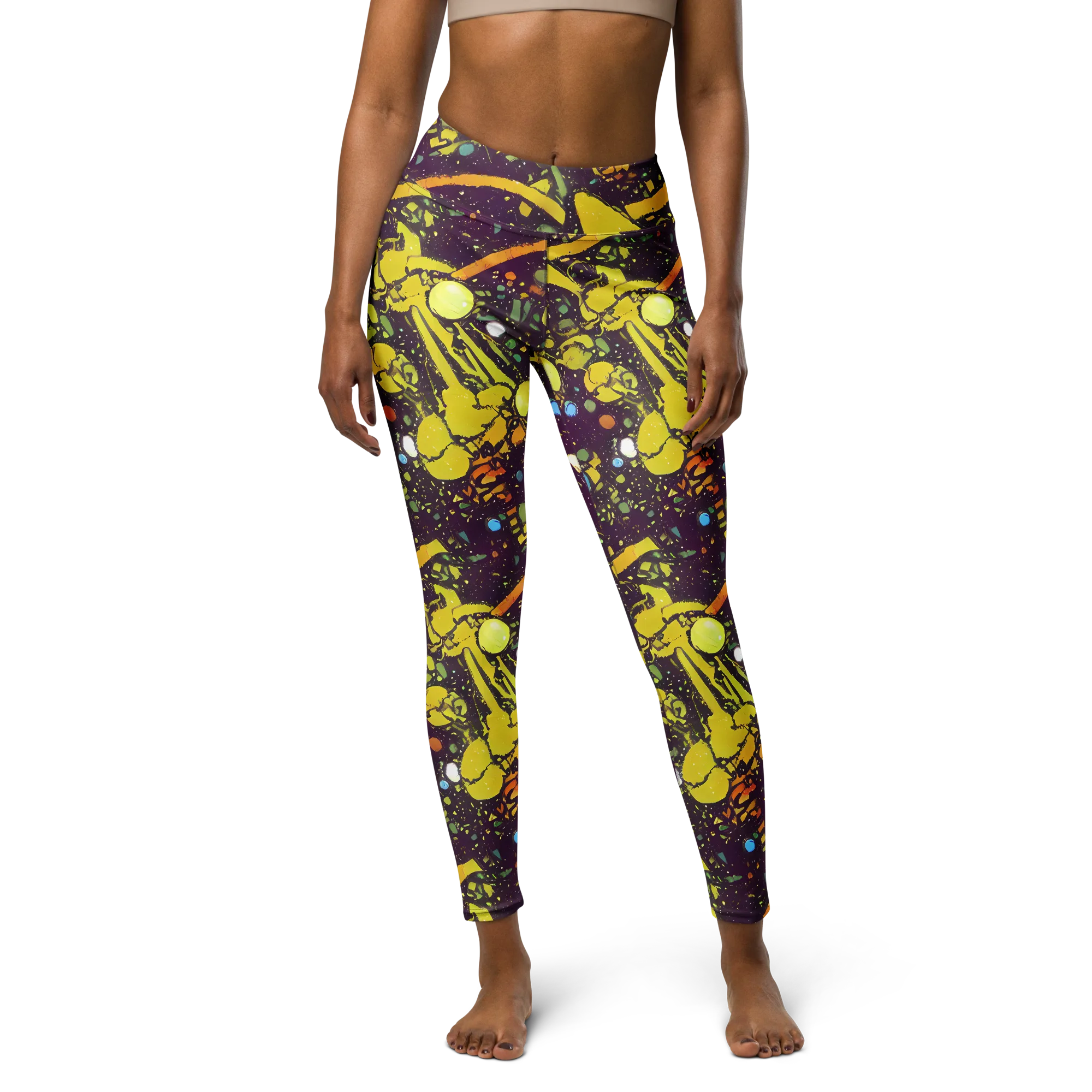 Orbital Ink on Yoga Leggings — Front