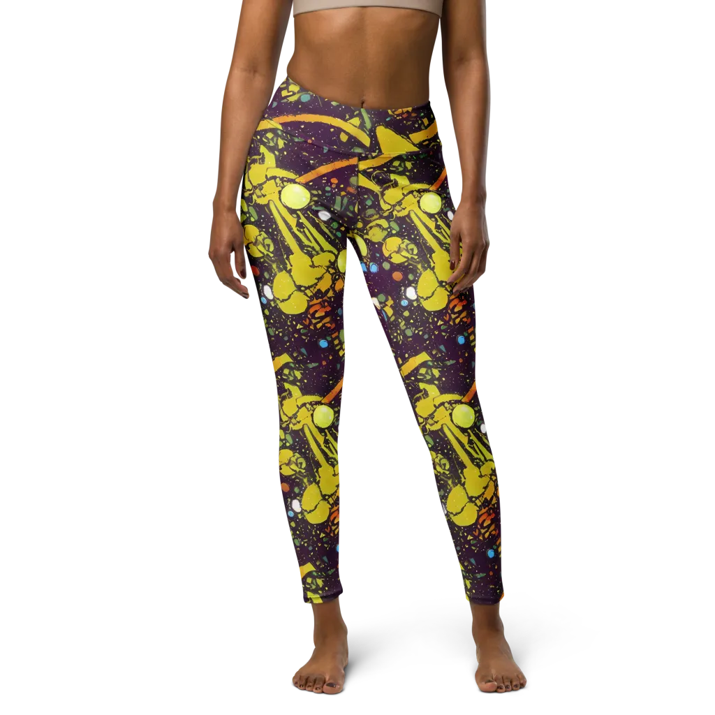 Orbital Ink on Yoga Leggings — Front