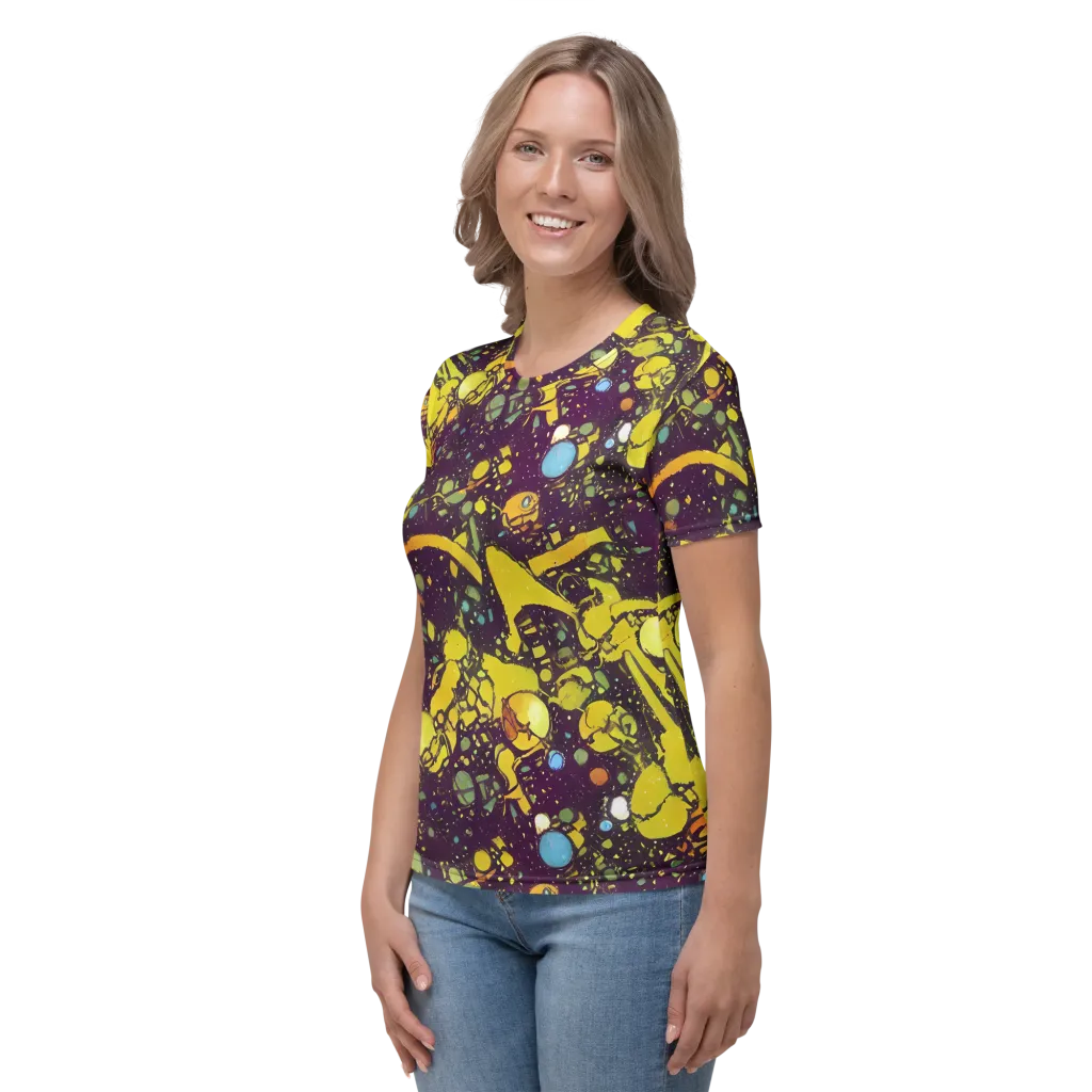 Orbital Ink on Women's Crew Neck T-Shirt — Left