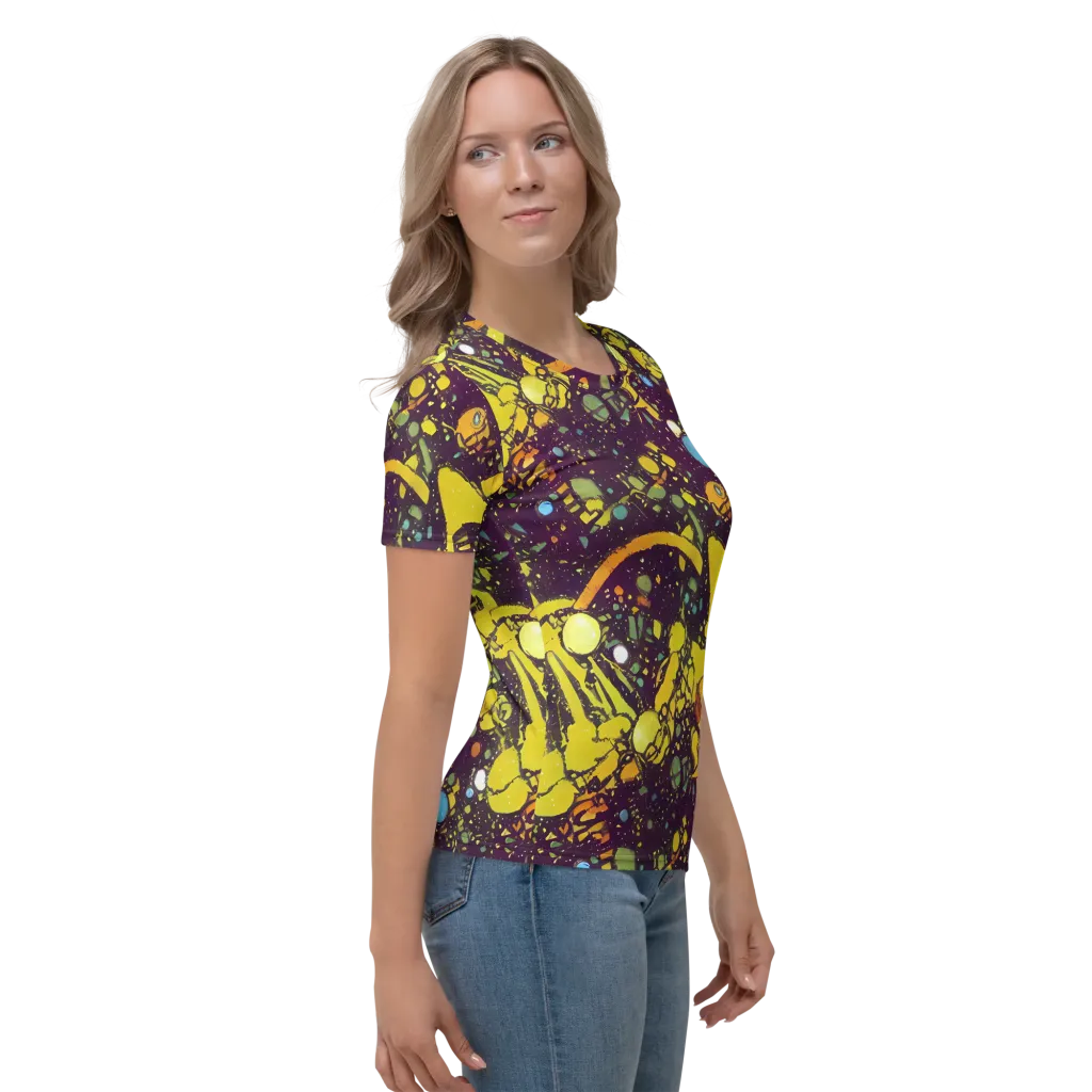 Orbital Ink on Women's Crew Neck T-Shirt — Right