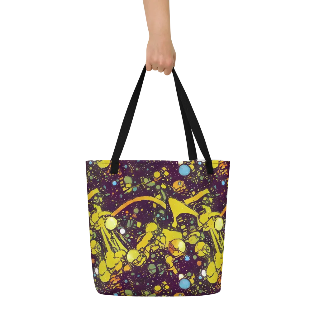 Orbital Ink on Large Tote Bag W/ Pocket — Front
