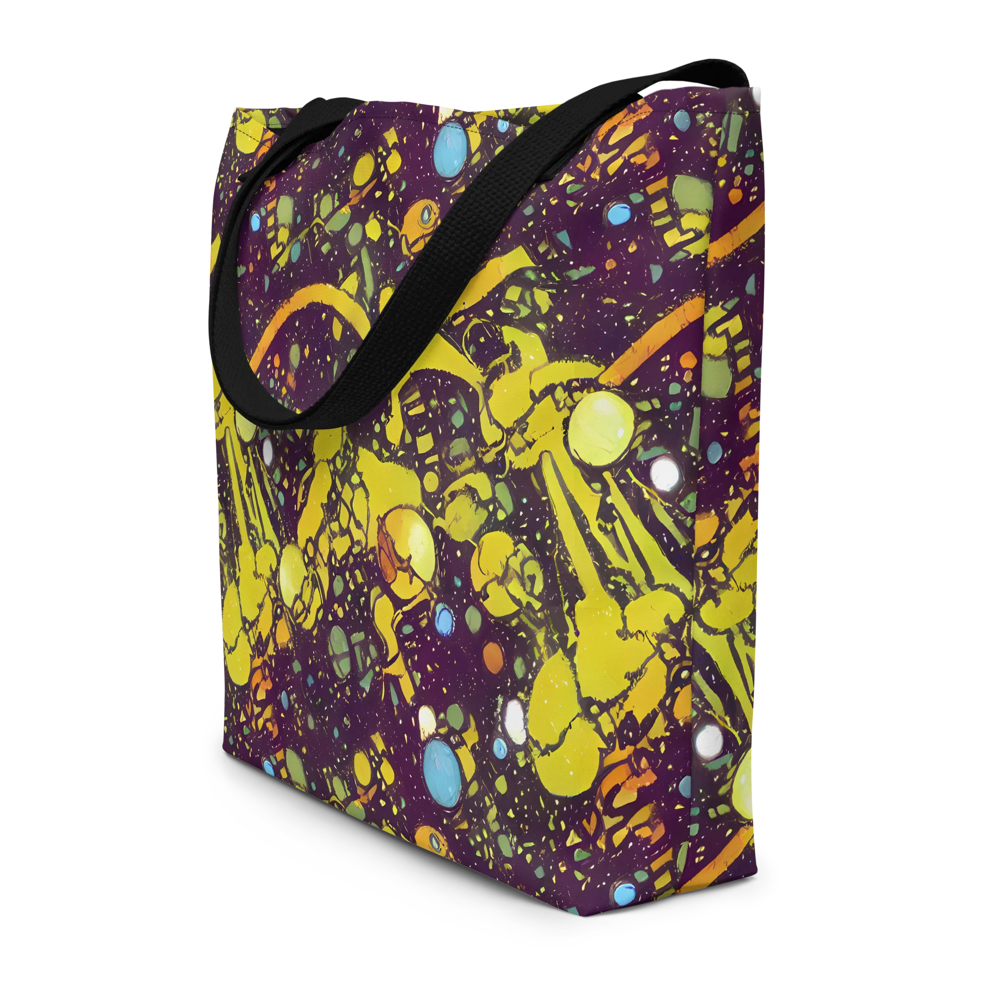 Orbital Ink on Large Tote Bag W/ Pocket — Front