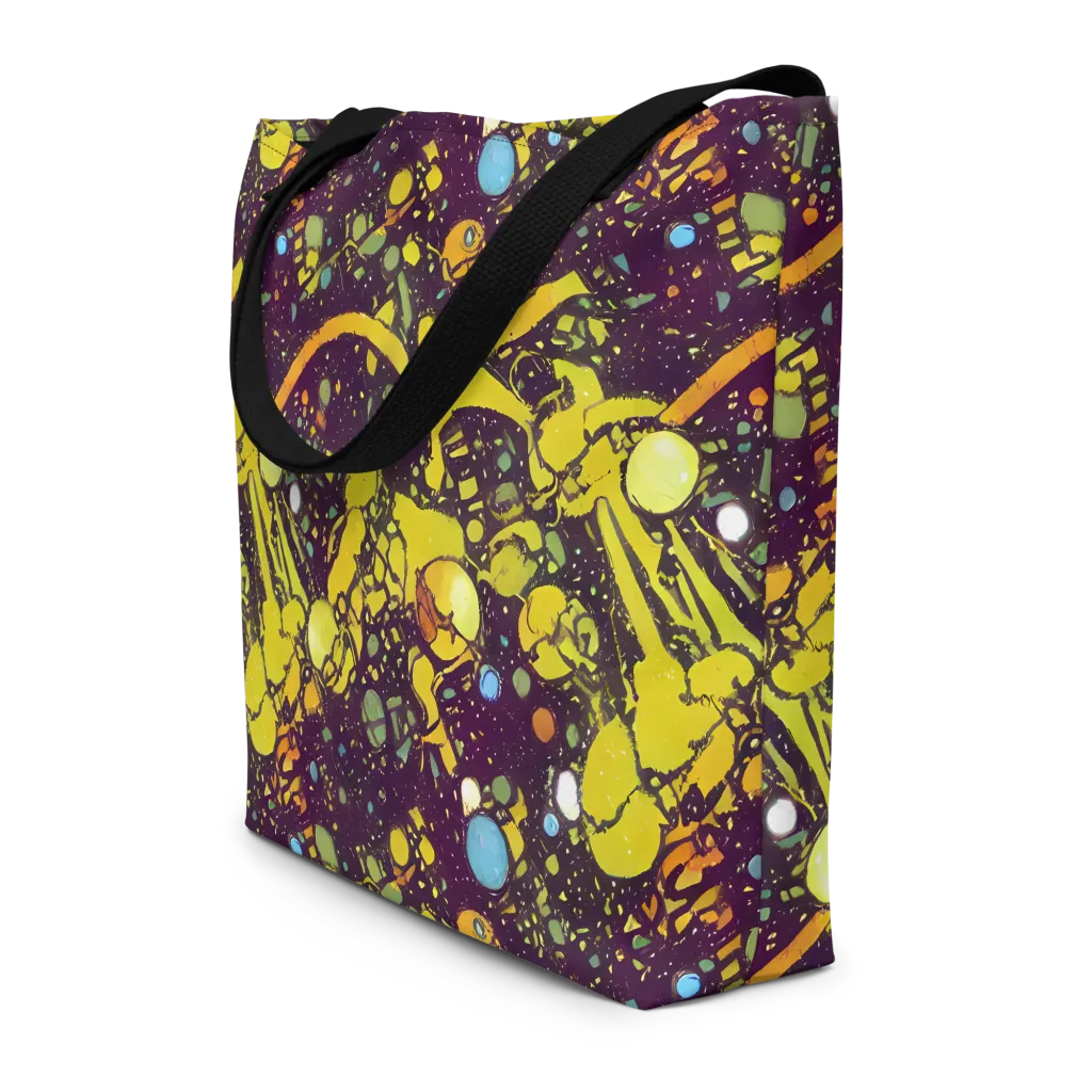 Orbital Ink on Large Tote Bag W/ Pocket — Front