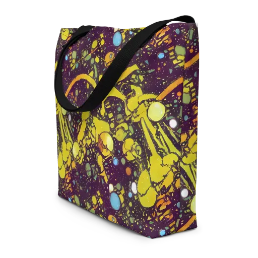 Orbital Ink on a Large Tote Bag W/ Pocket