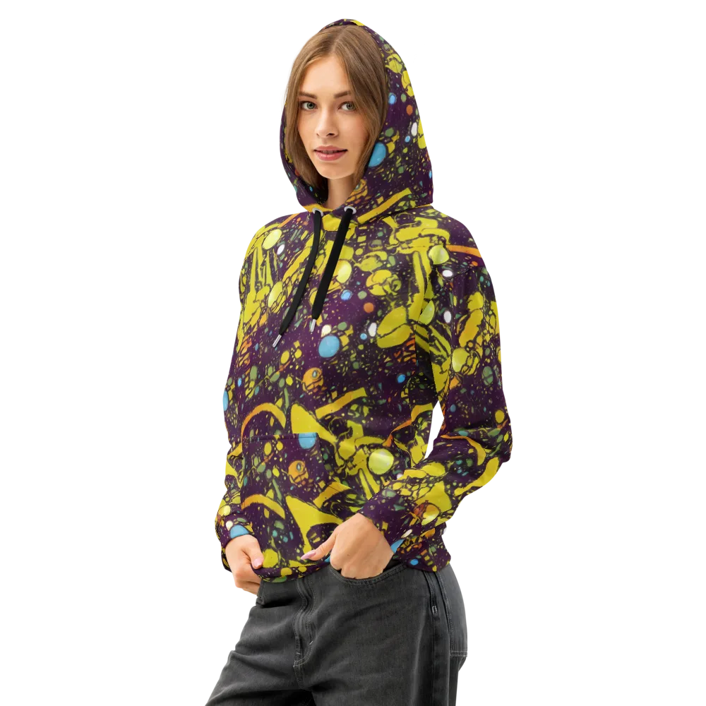 Orbital Ink on Cotton Hoodie — Left Front