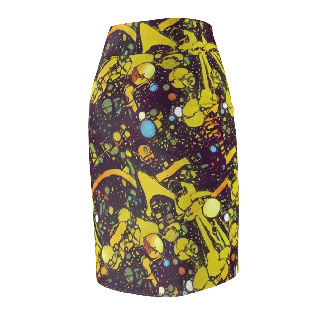 Orbital Ink on Pencil Skirt — Back Side