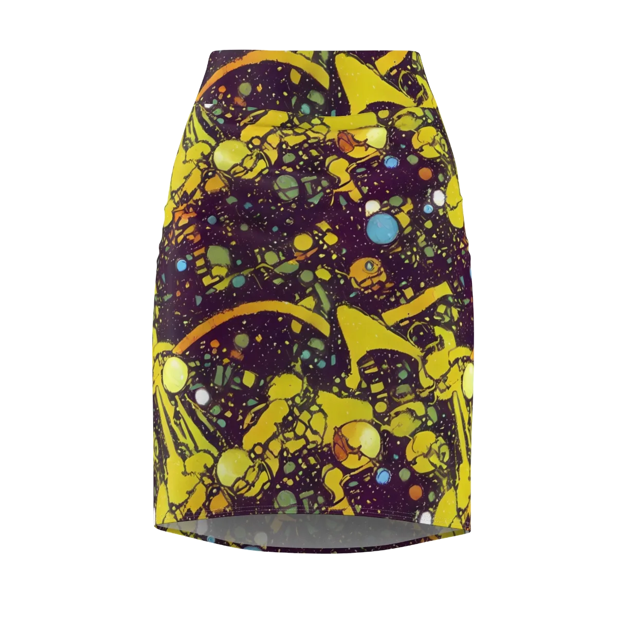 Orbital Ink on Pencil Skirt — Front