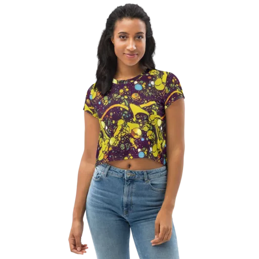Orbital Ink on a Crop Tee