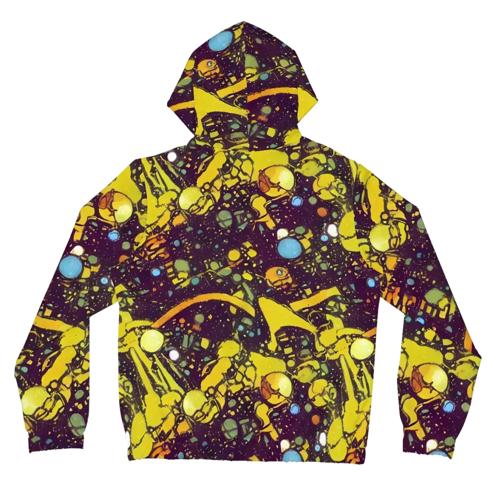 Orbital Ink on Women's Full-Zip Hoodie — Back