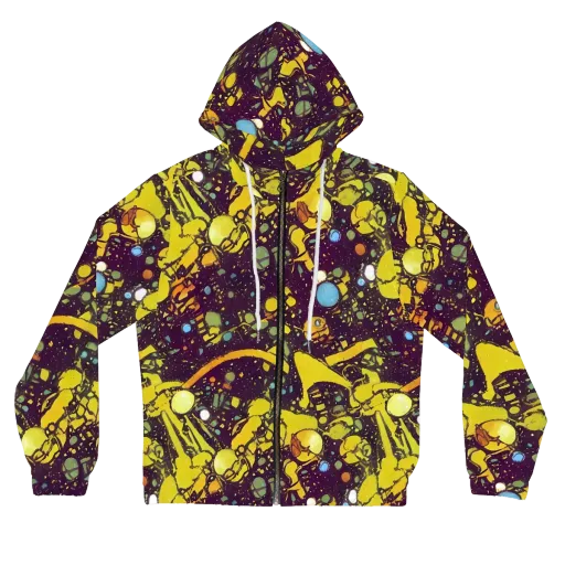 Orbital Ink on a Women's Full-Zip Hoodie