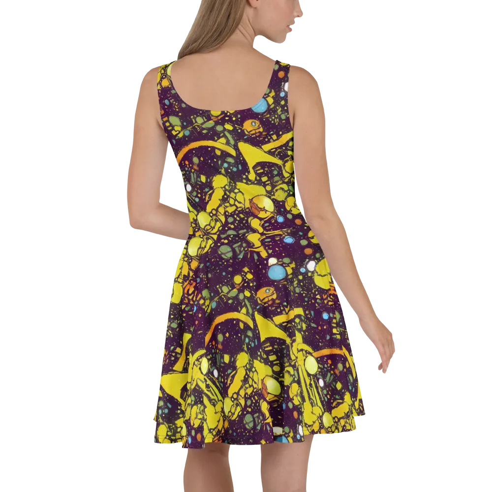 Orbital Ink on Skater Dress — Back