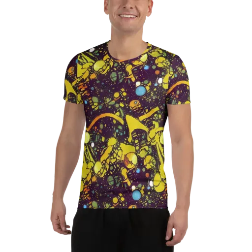 Orbital Ink on a Men's Athletic T-Shirt