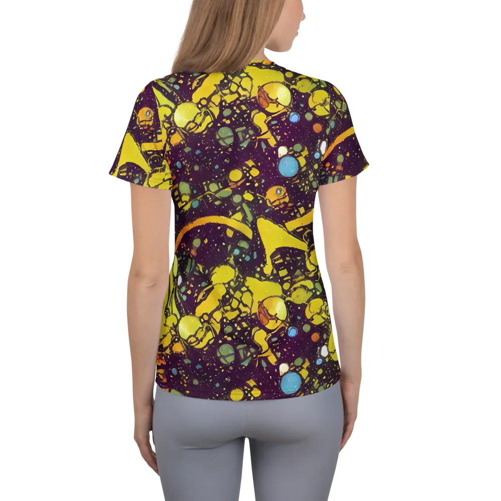 Orbital Ink on Women's Athletic T-Shirt — Back