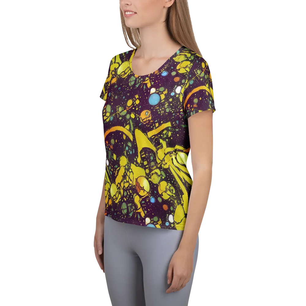 Orbital Ink on Women's Athletic T-Shirt — Left