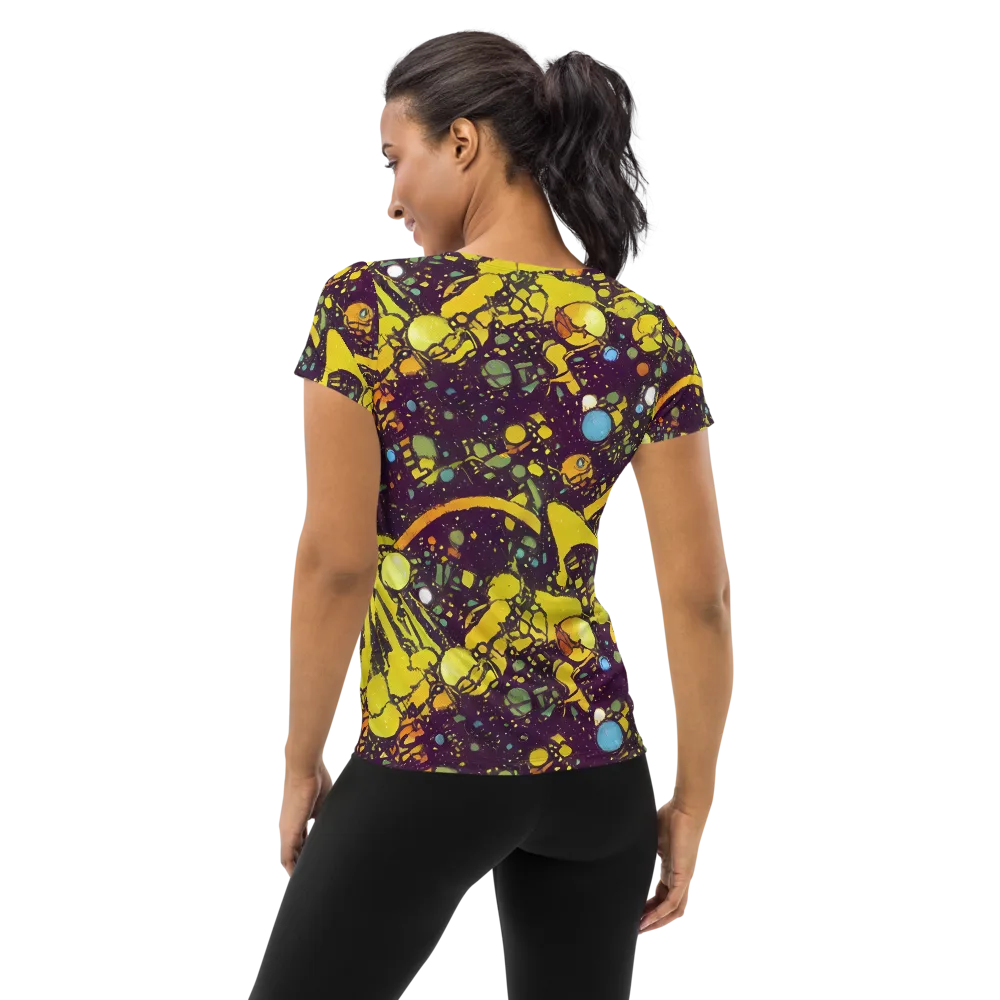 Orbital Ink on Women's Athletic T-Shirt — Back