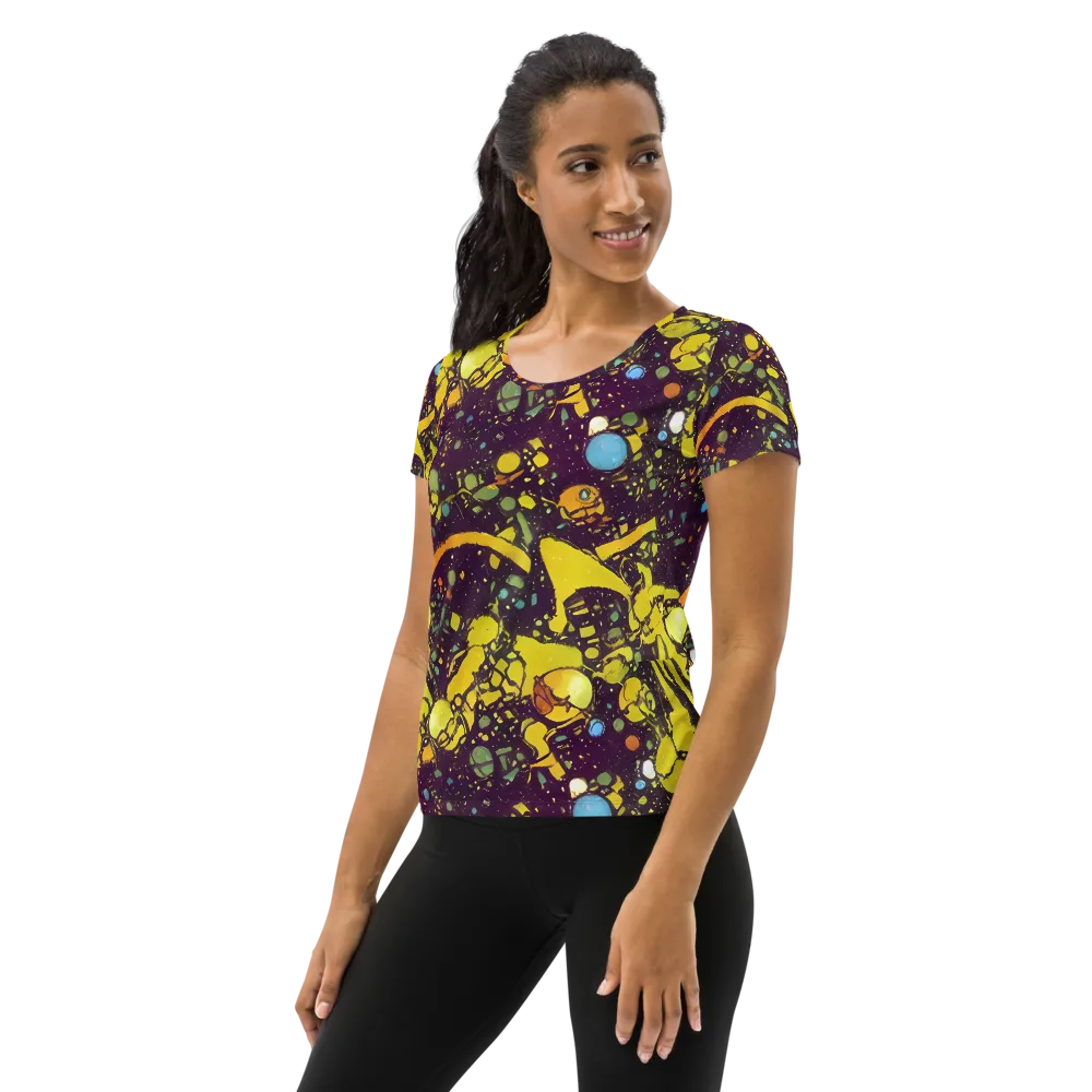 Orbital Ink on Women's Athletic T-Shirt — Left