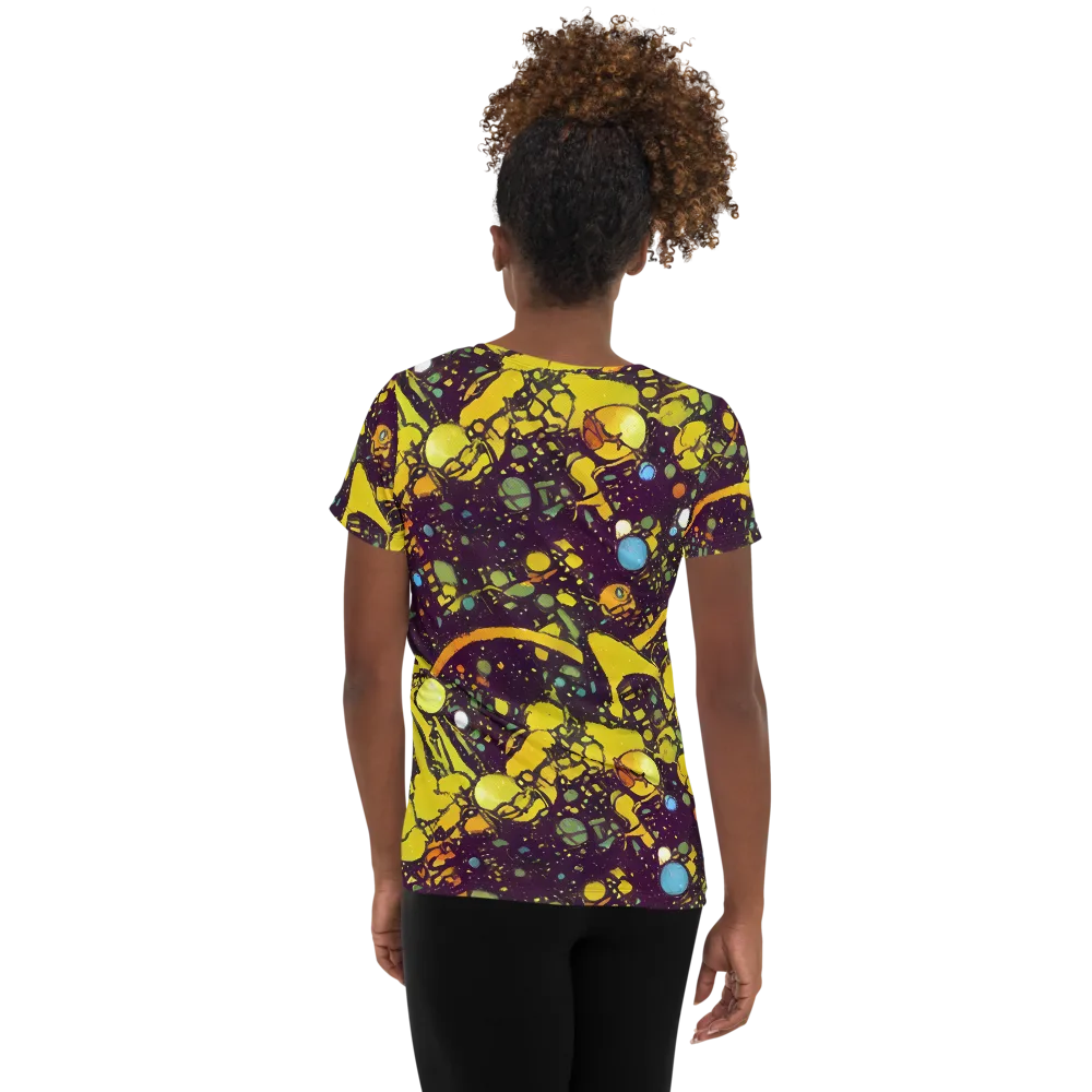 Orbital Ink on Women's Athletic T-Shirt — Back