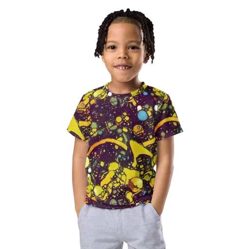 Orbital Ink on a Kids Crew Neck T-Shirt