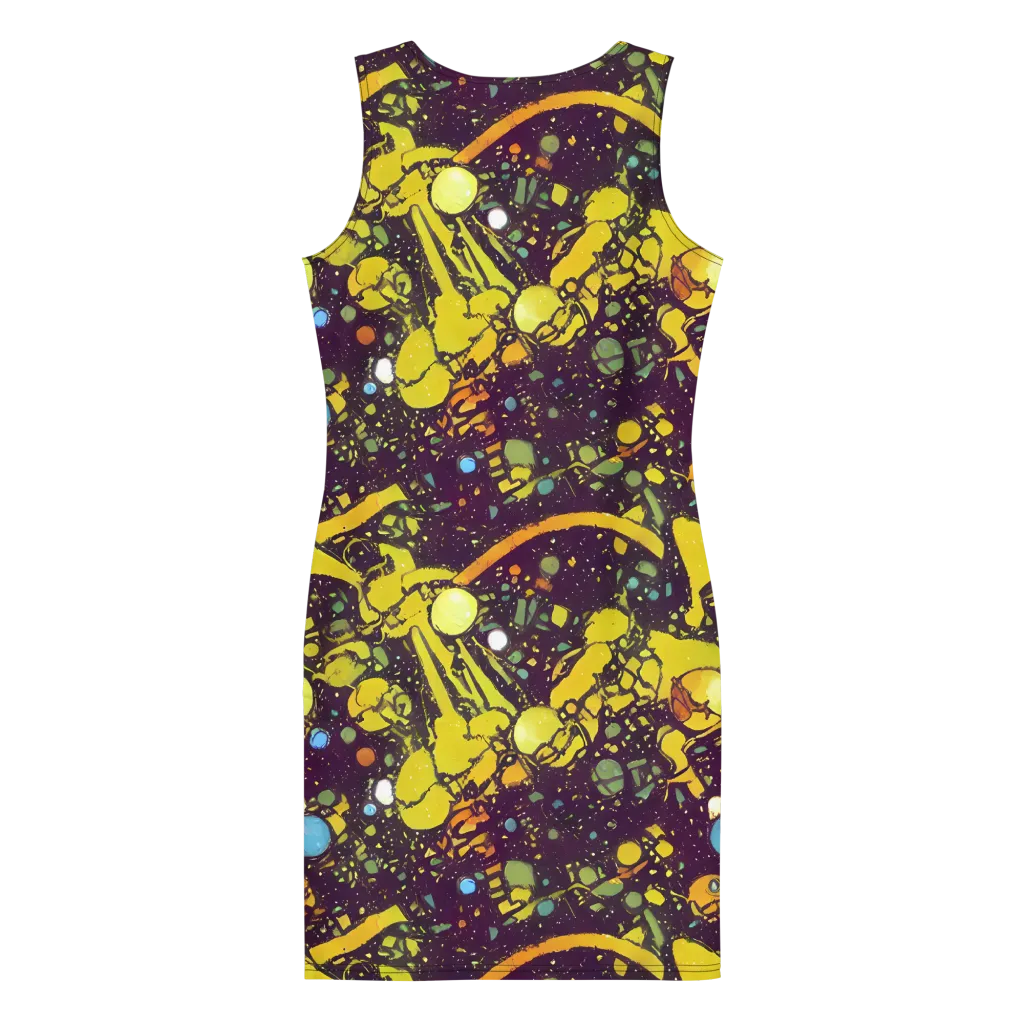 Orbital Ink on Bodycon Dress — Back