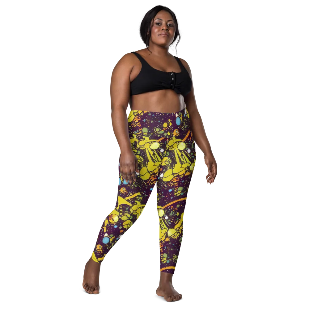 Orbital Ink on Leggings with Pockets — Front