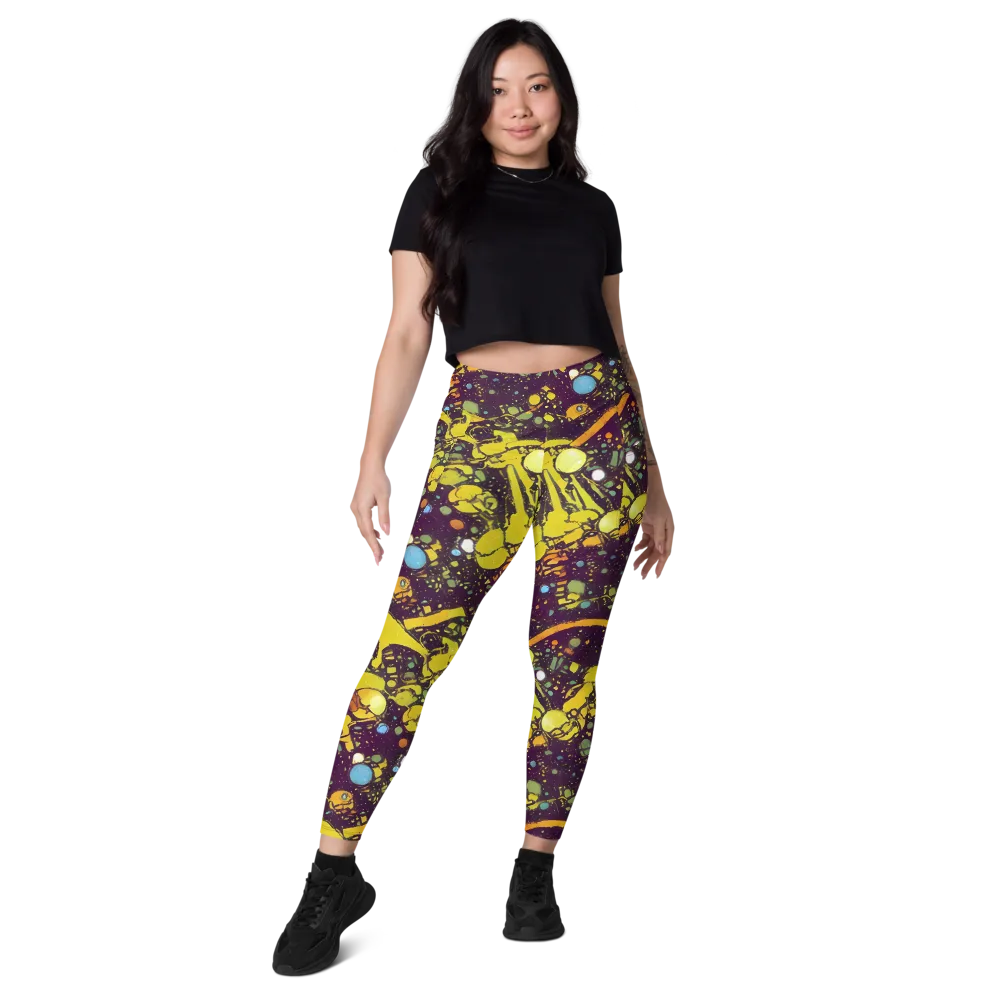Orbital Ink on Leggings with Pockets — Front