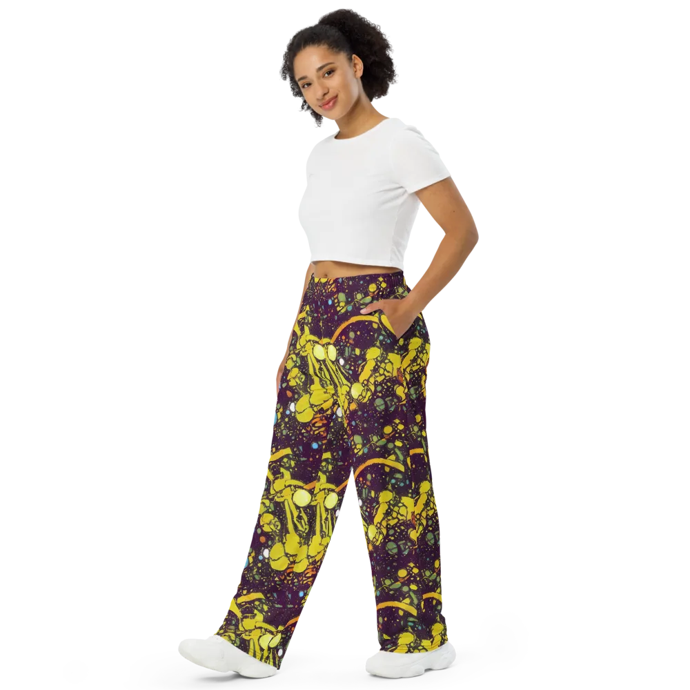 Orbital Ink on Wide-Leg Pants — Left Front