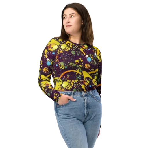 Orbital Ink on a Long Sleeve Crop Top