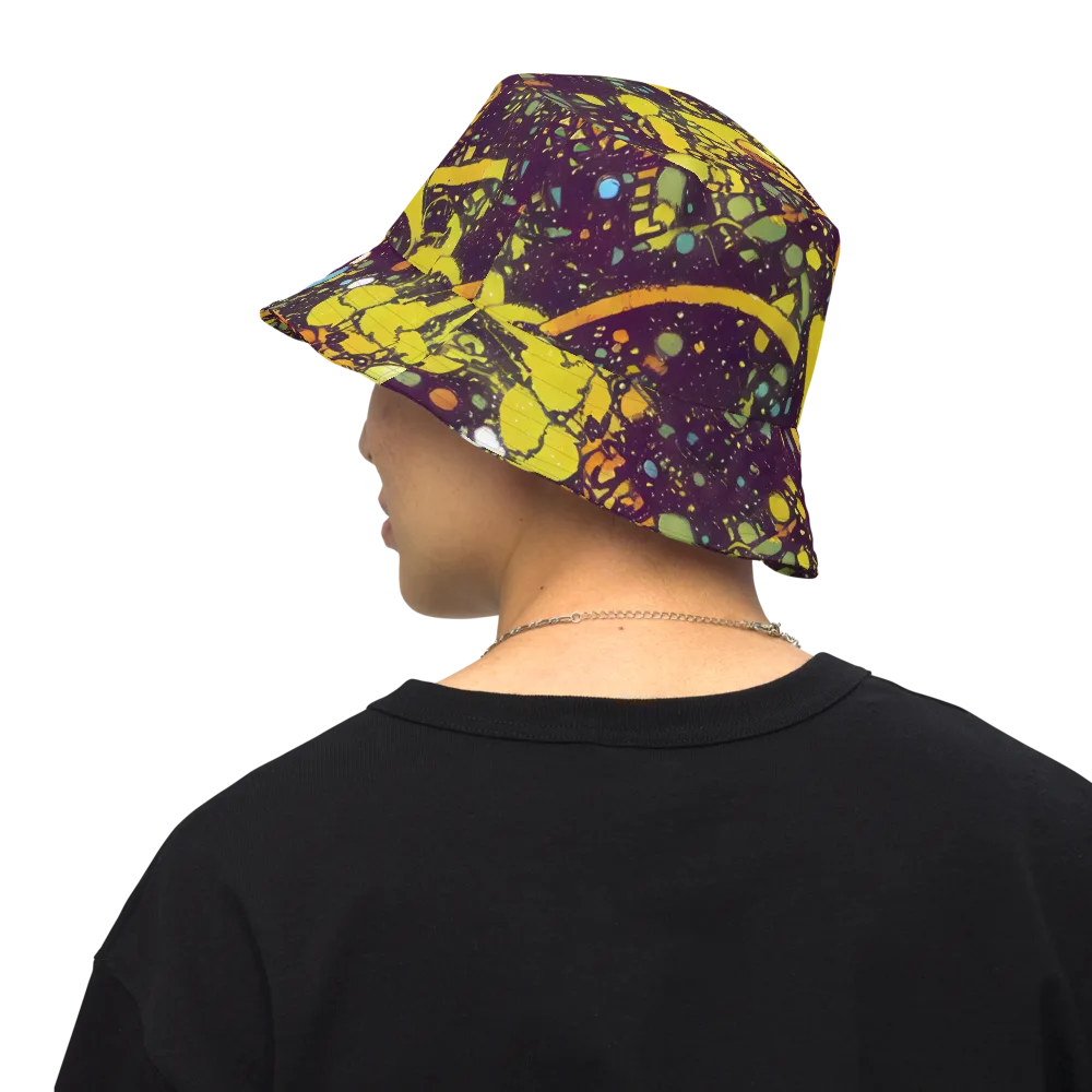 Orbital Ink on Reversible Bucket Hat — Back Inside