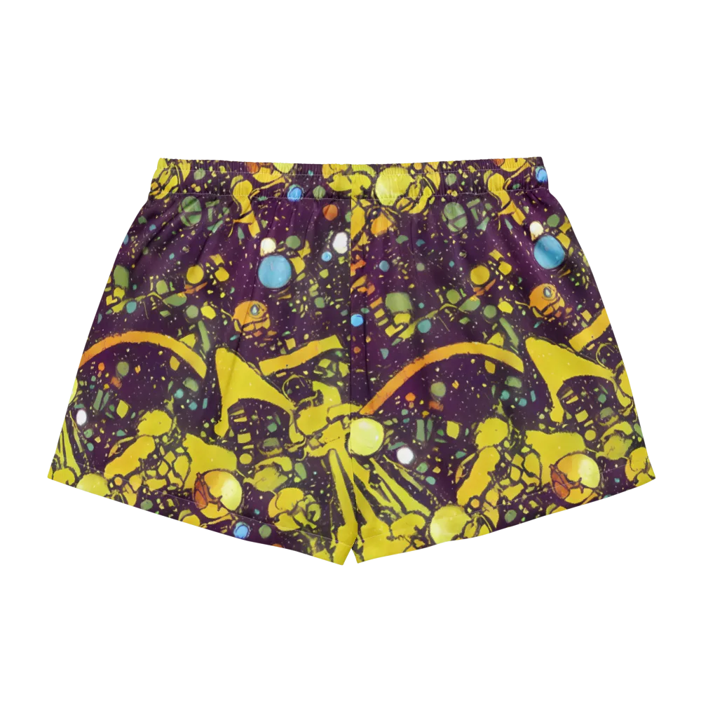 Orbital Ink on Women's Pajama Shorts — Back