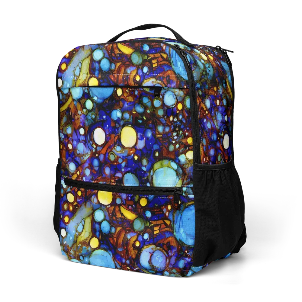 Blue Fireworks on Utility Backpack — Left Front