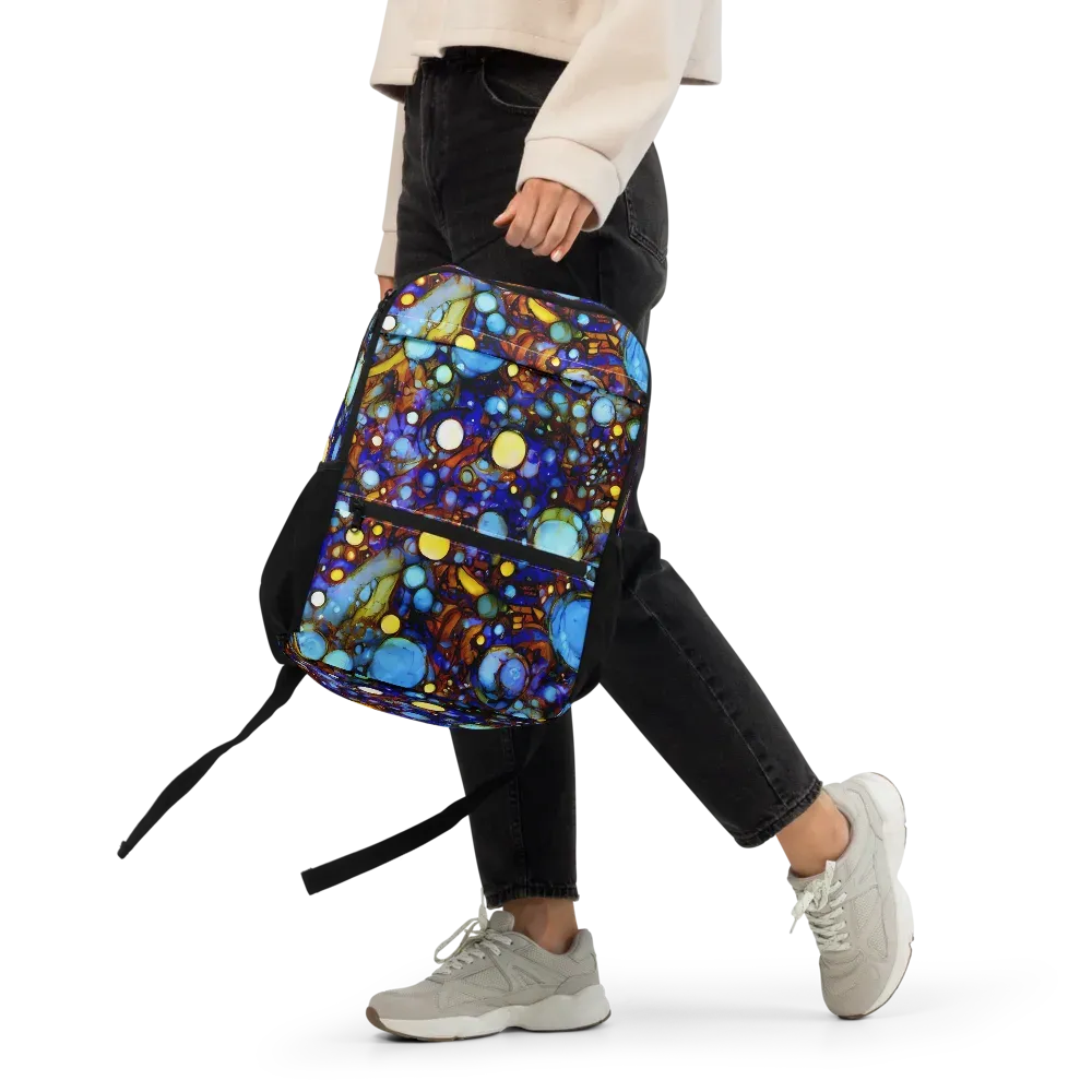 Blue Fireworks on Utility Backpack — Front