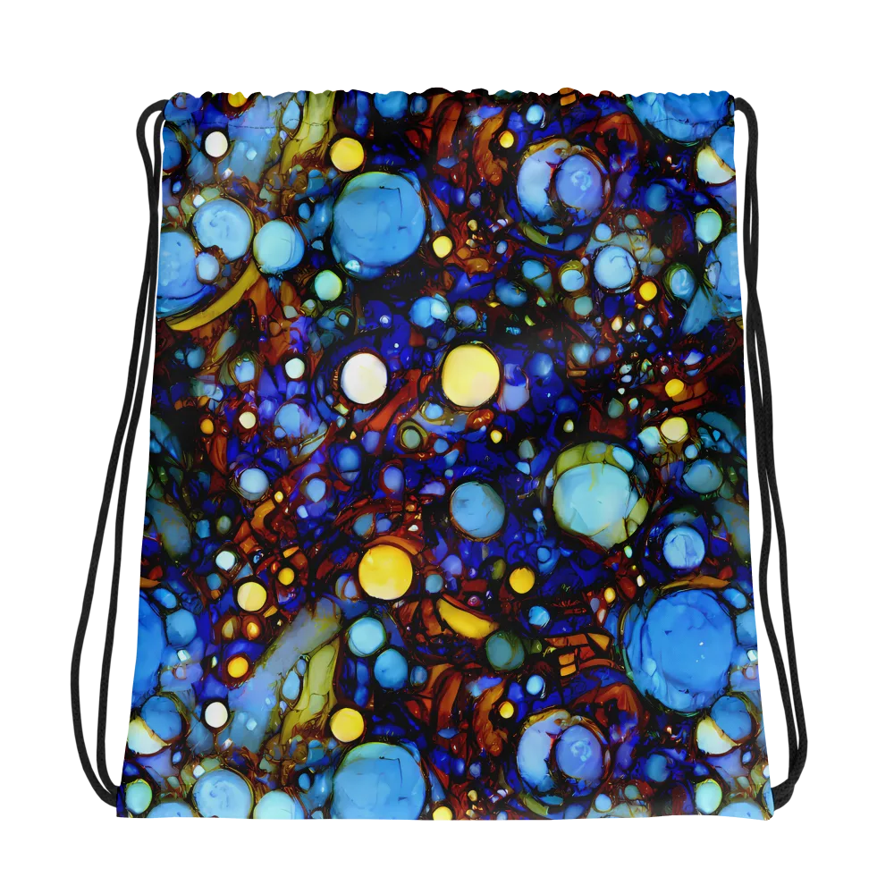 Blue Fireworks on Drawstring Bag — Photo