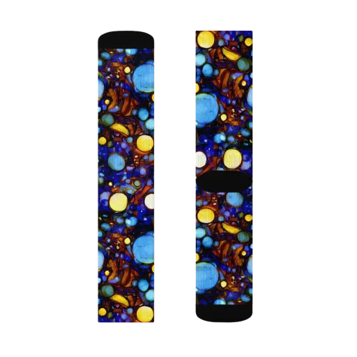 Blue Fireworks on a Socks