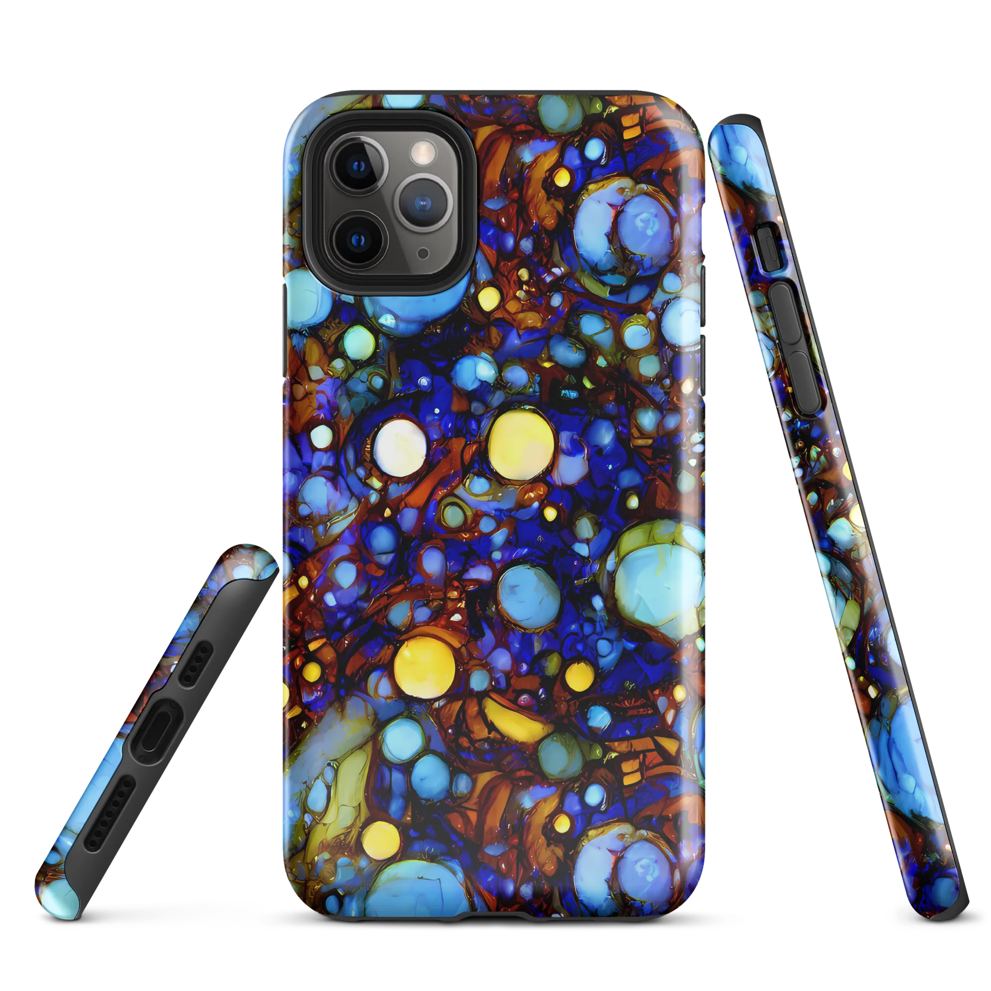 Blue Fireworks on Tough Case for iPhone® — Front