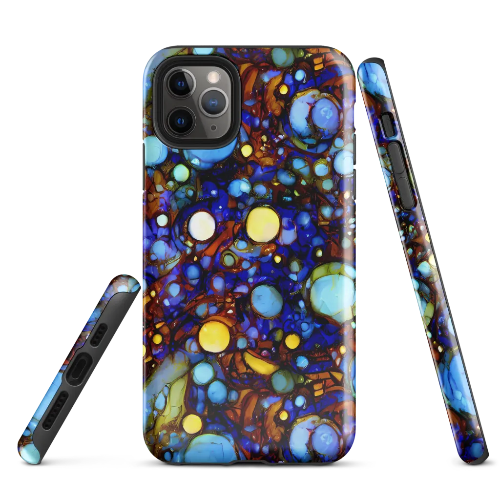 Blue Fireworks on Tough Case for iPhone® — Front