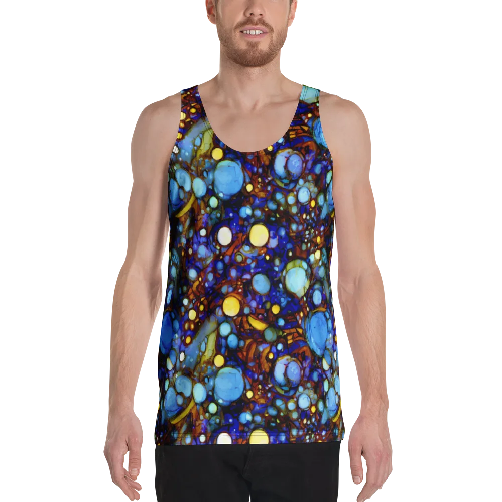 Blue Fireworks on Men's Tank Top — Front