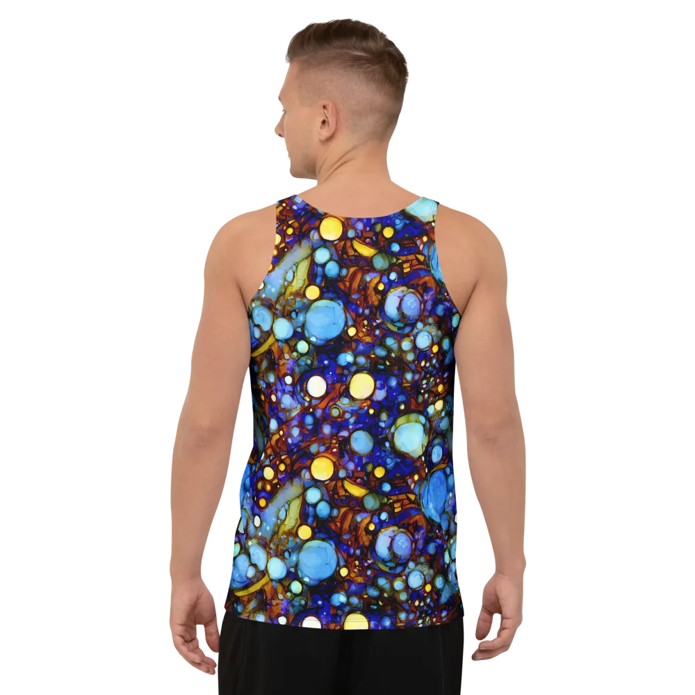 Blue Fireworks on Men's Tank Top — Back