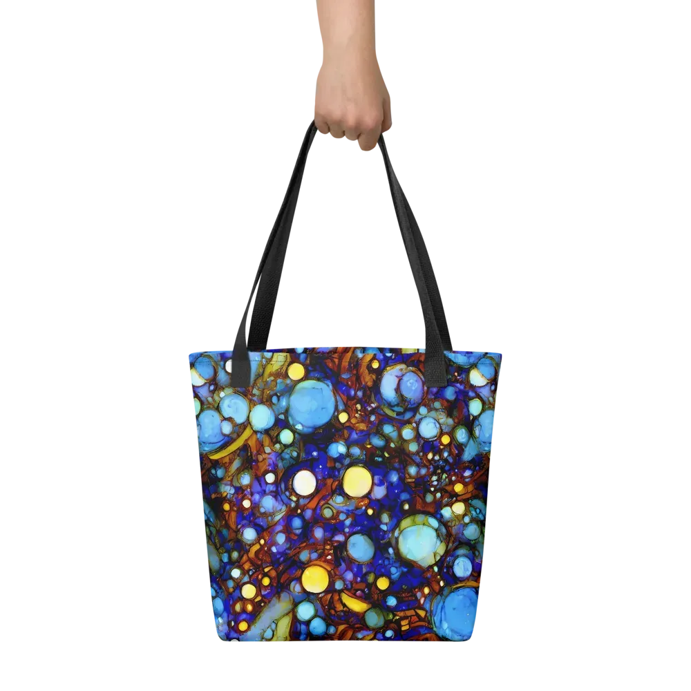 Blue Fireworks on Tote Bag — Front