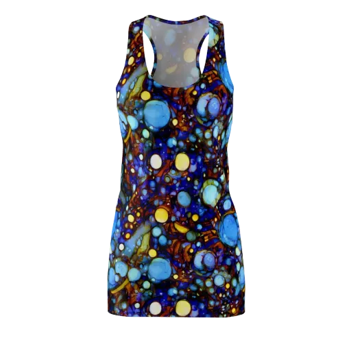 Blue Fireworks on a Racerback Dress