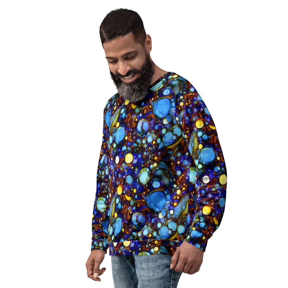 Blue Fireworks on Sweatshirt — Left Front