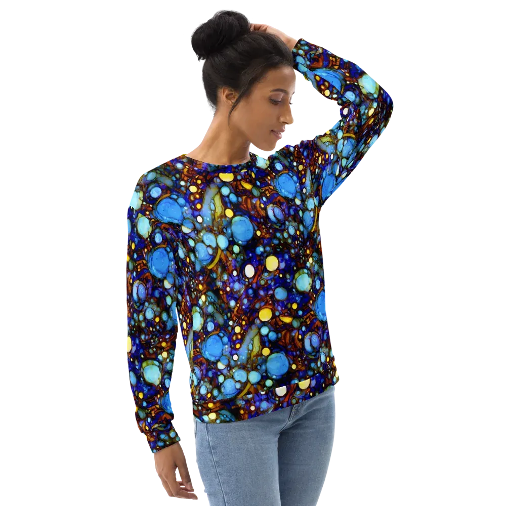 Blue Fireworks on Sweatshirt — Right Front