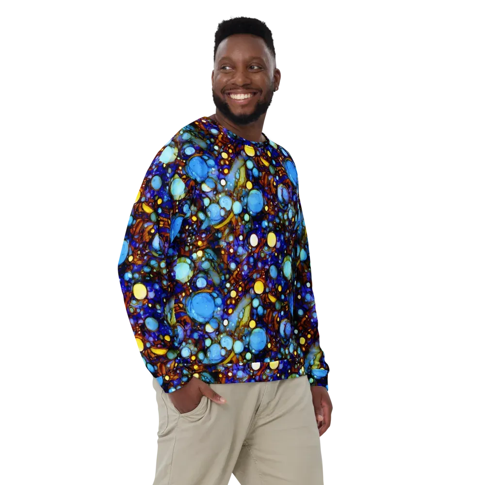 Blue Fireworks on Sweatshirt — Front
