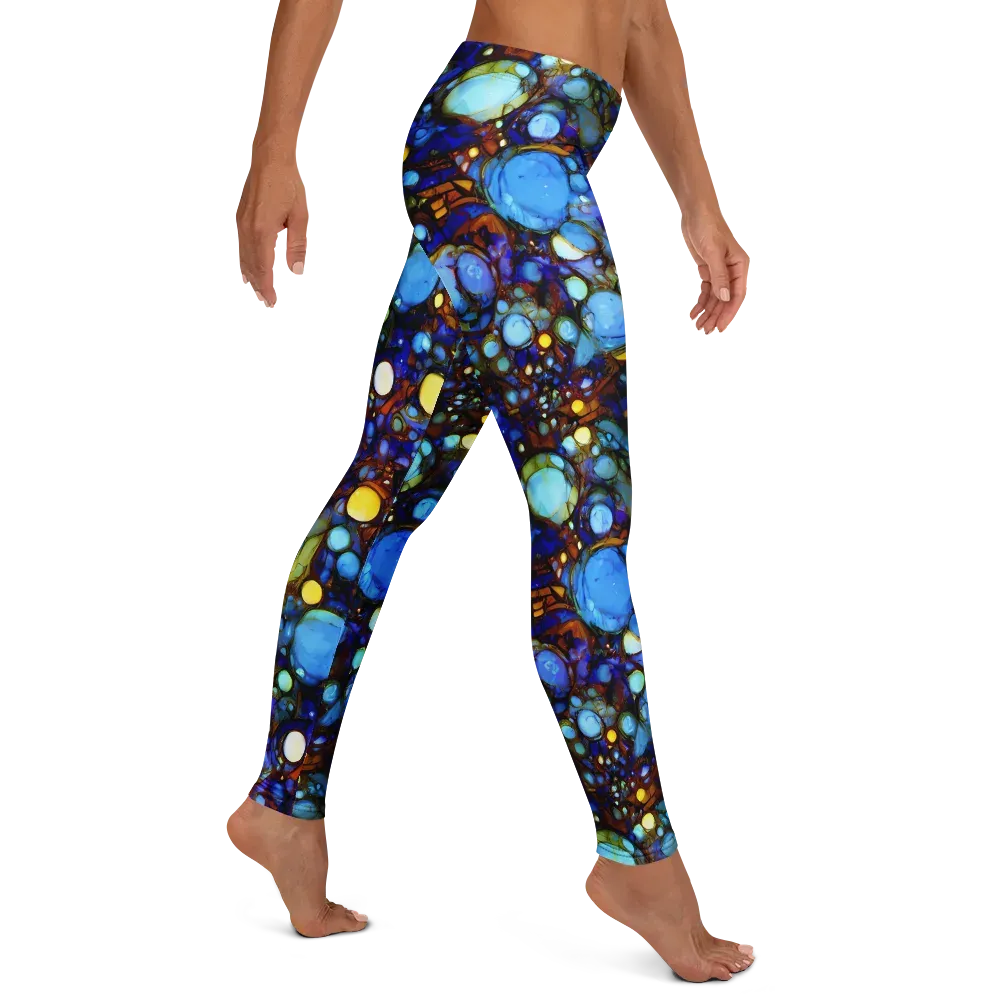 Blue Fireworks on Leggings — Right