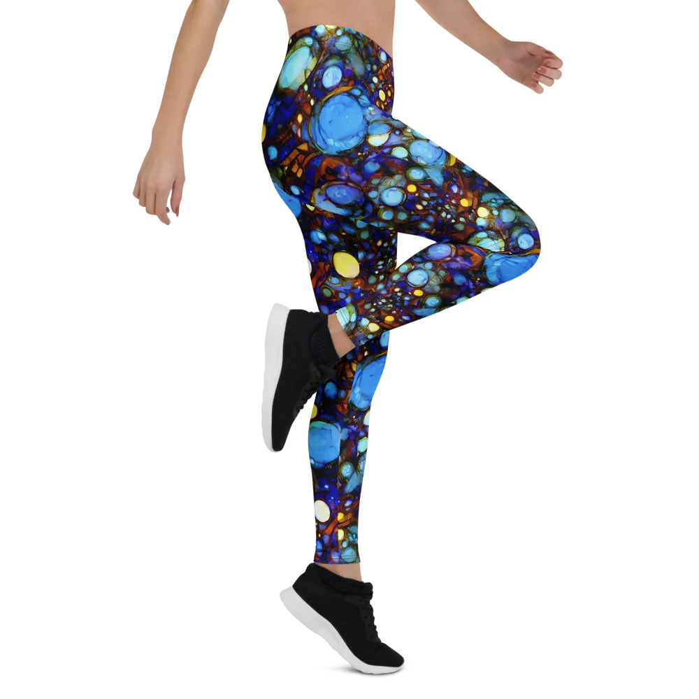 Blue Fireworks on Leggings — Right
