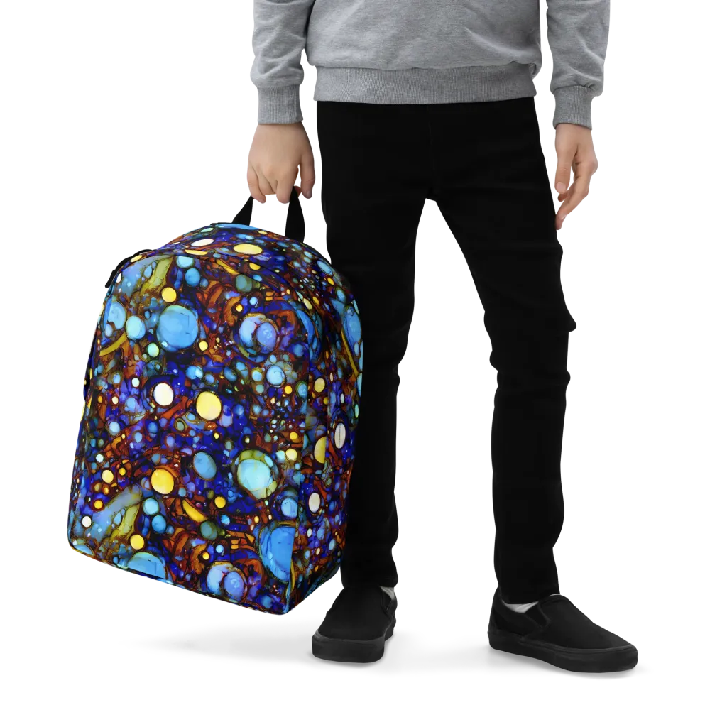 Blue Fireworks on Minimalist Backpack — Zoomed-in