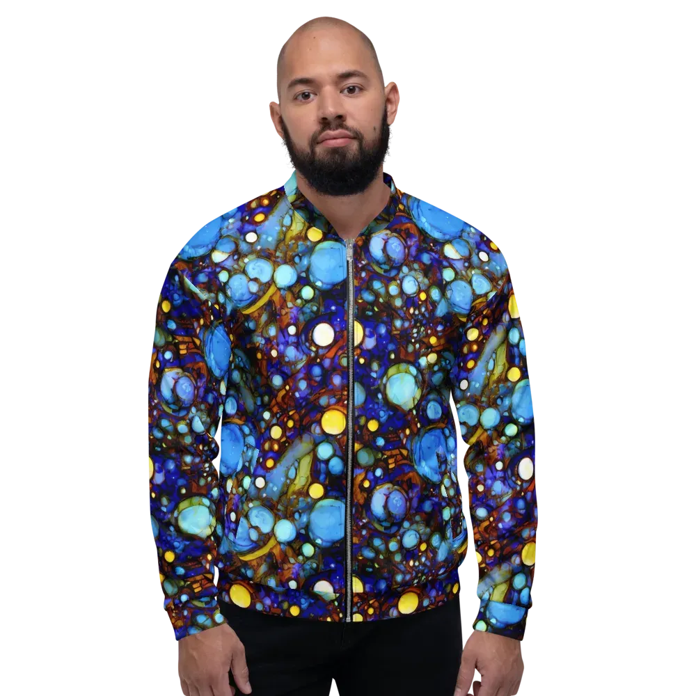 Blue Fireworks on Bomber Jacket — Front