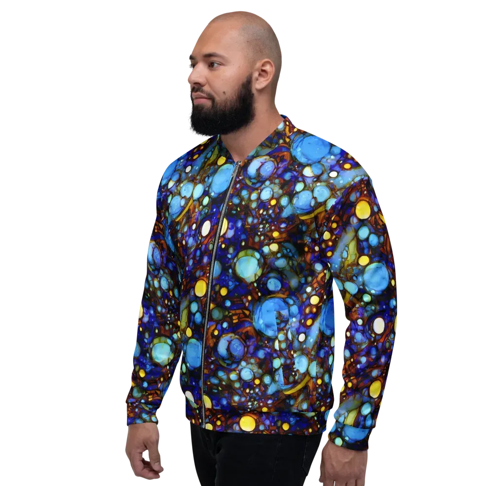 Blue Fireworks on Bomber Jacket — Left