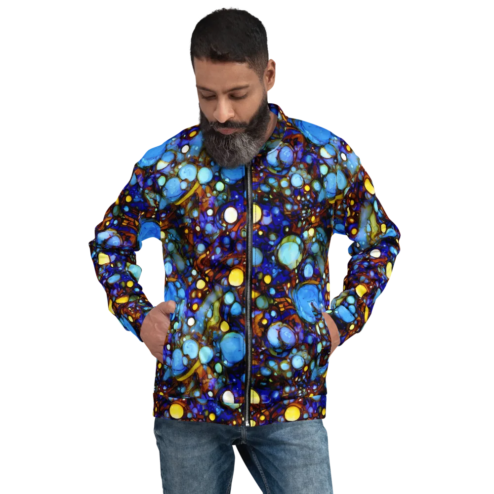 Blue Fireworks on Bomber Jacket — Front